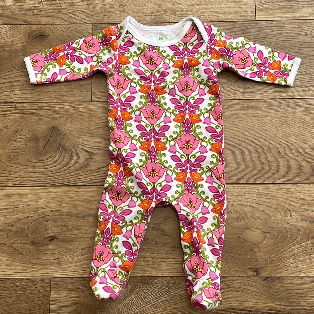 Baby Vera Bradley onsie outfit with snaps